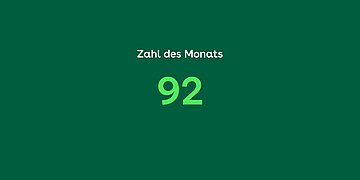 Das Bild zeigt die Zahl des Monats 92.