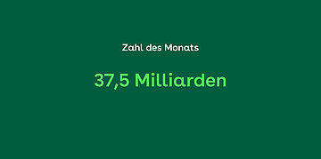 Zahl des Monats Juni 2025: 37,5 Milliarden (Hell- auf dunkelgr&uuml;n)
