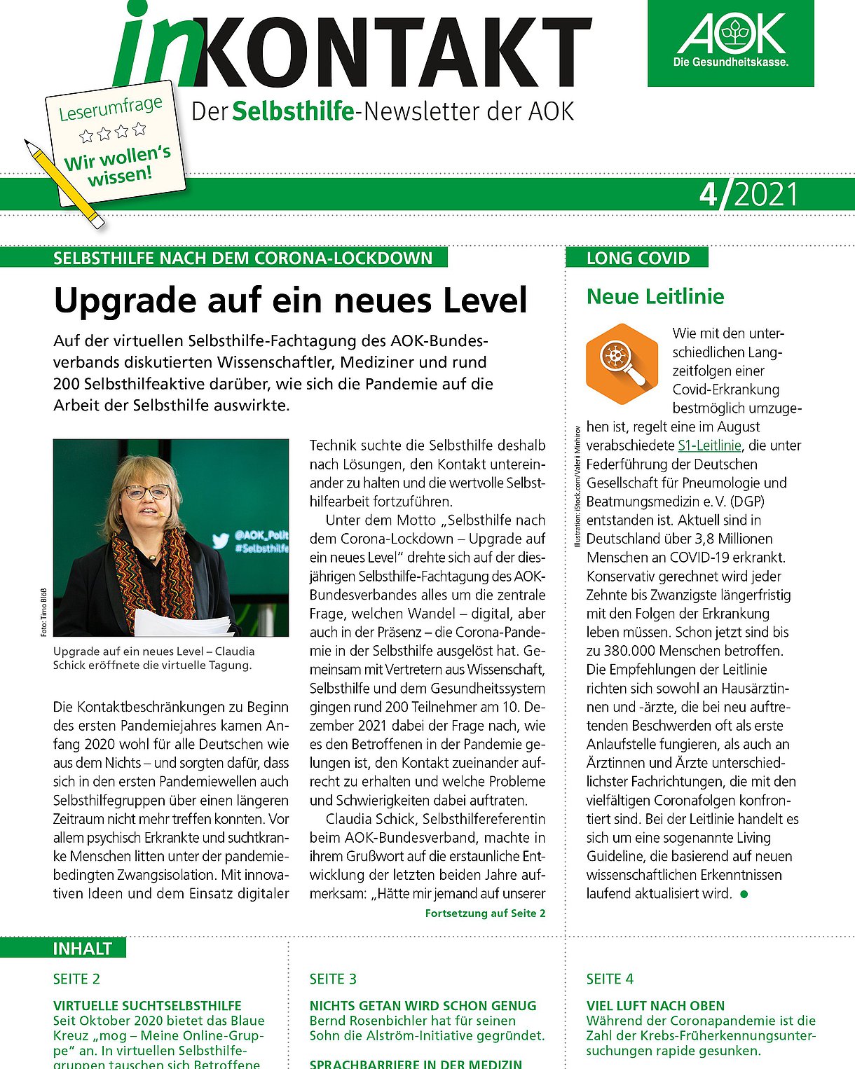 Titelseite der InKontakt-Ausgabe 04/2021