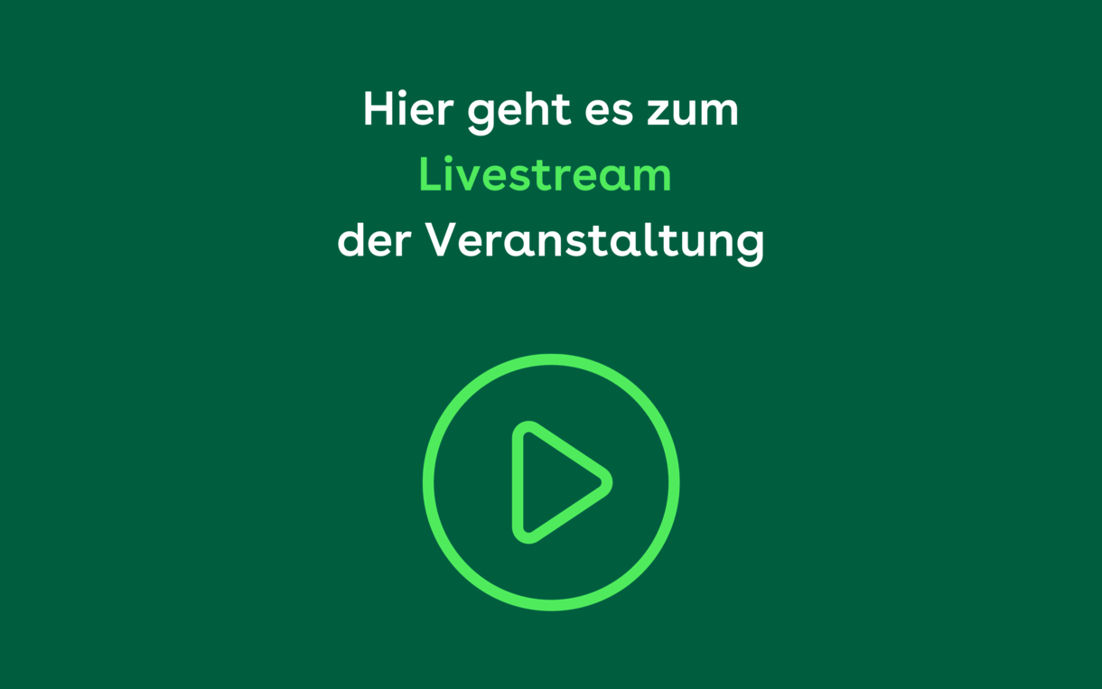Grafik die auf den Livestream der Veranstaltung verweist