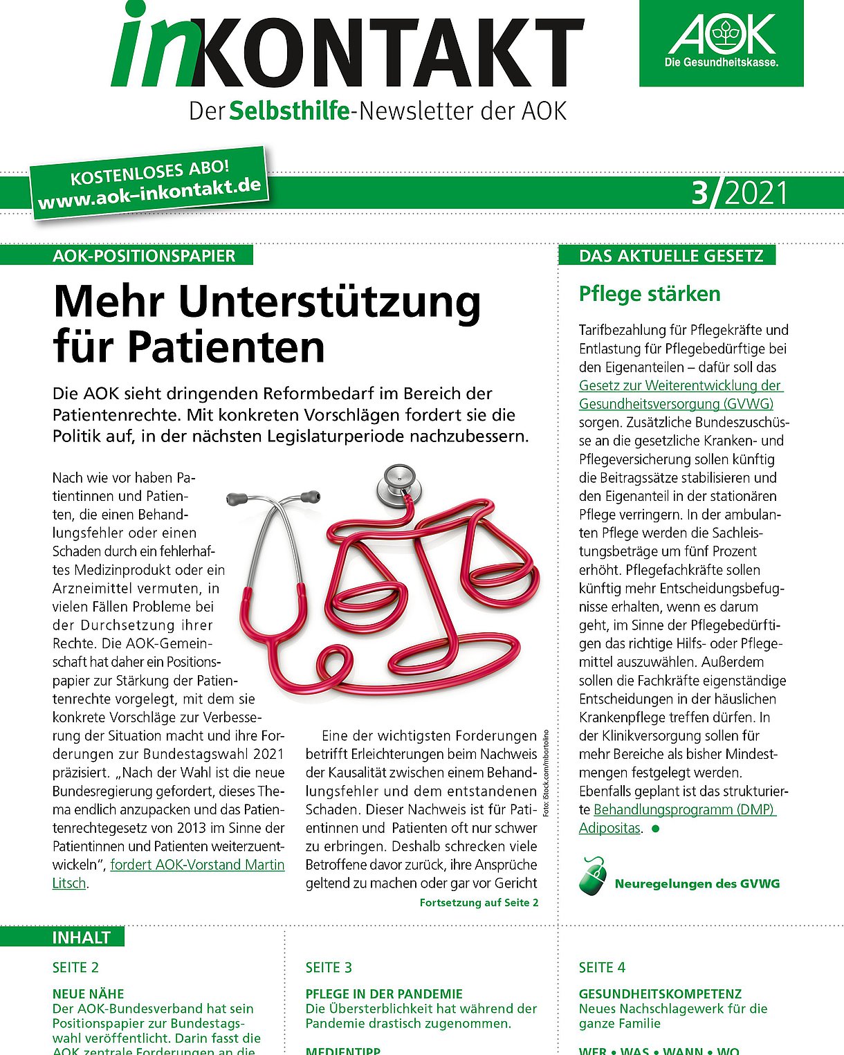 Titelseite der InKontakt-Ausgabe 03/2021