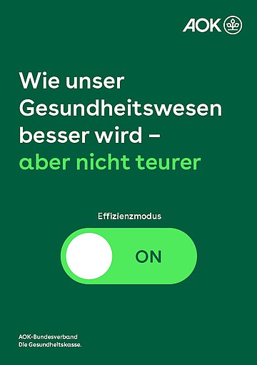 Deckblatt Positionspapier der AOK zur Bundestagswahl 2025: Wie unser Gesundheitswesen besser wird - aber nicht teurer