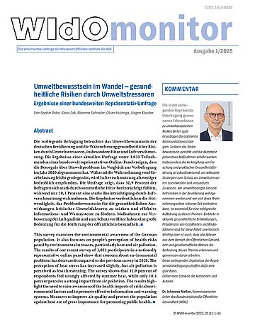 Foto: Abbildung Cover WIdO-Monitor, Ausgabe 1/2025