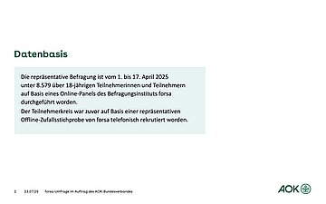 Datenbasis &uuml;ber Datum der Befragung, Teilnehmerkreis und Stichprobe
