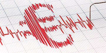 Die Illustration zeigt eine EKG-Kurve, die ein Euro-Zeichen bildet.