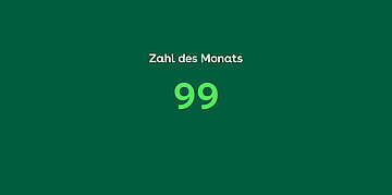 Das Foto zeigt die Zahl des Monats 99. 