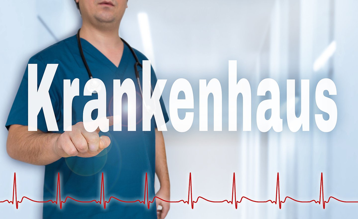 Das Foto zeigt einen Arzt im Krankenhaus.