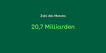 20,7 Milliarden hellgr&uuml;n auf dunkelgr&uuml;n