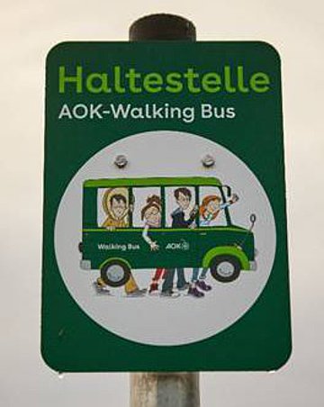 AOK Walking Bus Haltestelle Foto Haltestelle Walking bus