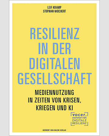 Foto: Buchcover von Resilienz in der digitalen Gesellschaft. K&ouml;ln, Herbert van Halem Verlag, 2024.