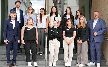 Azubis 2025, AOK Ostwürttemberg Gruppenbild mit den neuen Azubis der AOK Ostwürttemberg