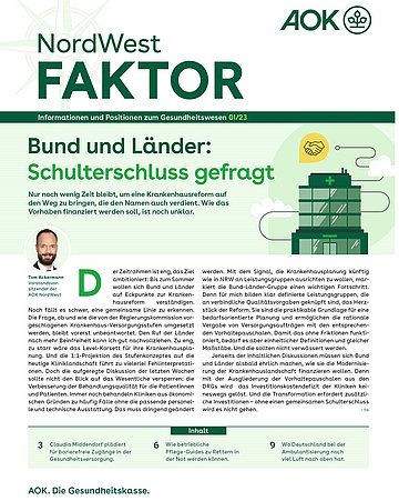 1_23_Titelseite Titelseite des NordWest FAKTOR 1/2023