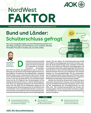 Titelseite des NordWest FAKTOR 1/2023