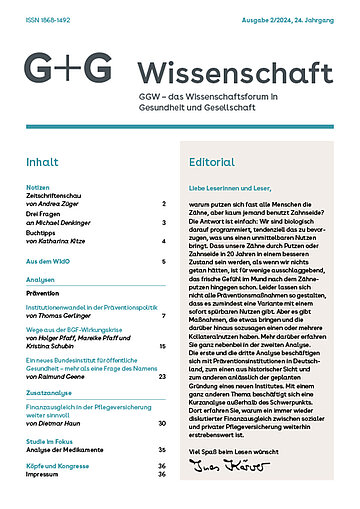 Foto: Titel der G+G-Wissenschaft 2_2024