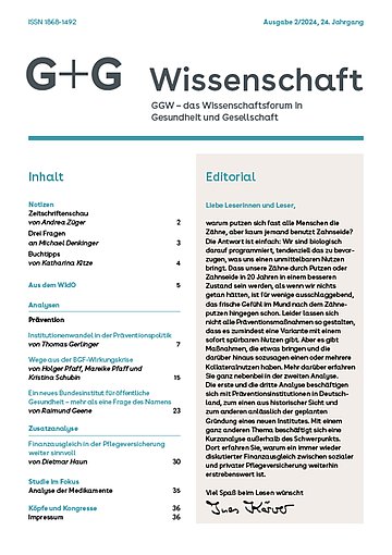 Foto: Titel der G+G-Wissenschaft 2_2024
