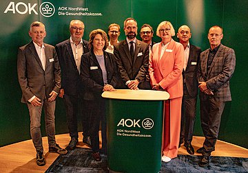 AOK-Tag Kiel 2025 Gruppenfoto mit den Expertinnen und Experten des AOK-Tages.