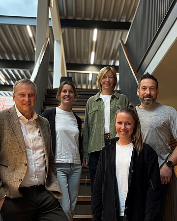 Gruppenfoto mit Markus Packmohr, Johanna Elsner, Birgit Sorg, Sylvia Dengler und Tobias M&uuml;ller
