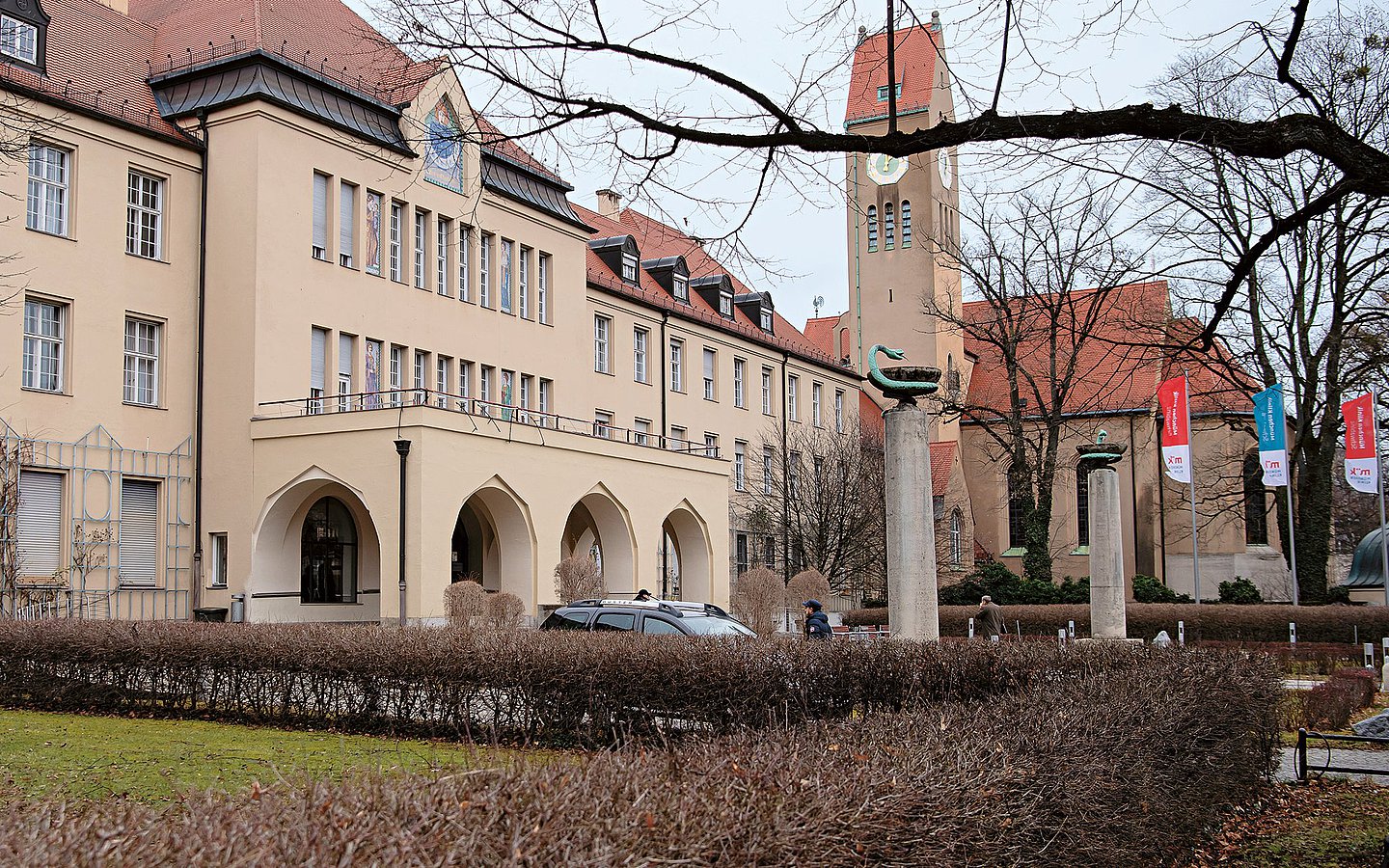 Foto: Blick auf die München Klinik Schwabing, in der am 27. Januar 2020 der erste Corona-Fall Deutschlands behandelt wurde