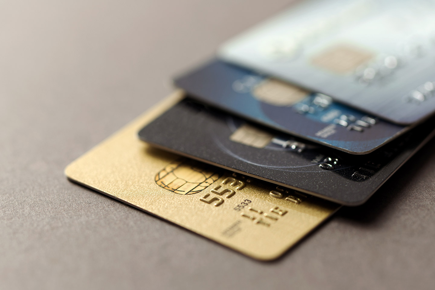 Foto: Aufgefächerte Kreditkarten